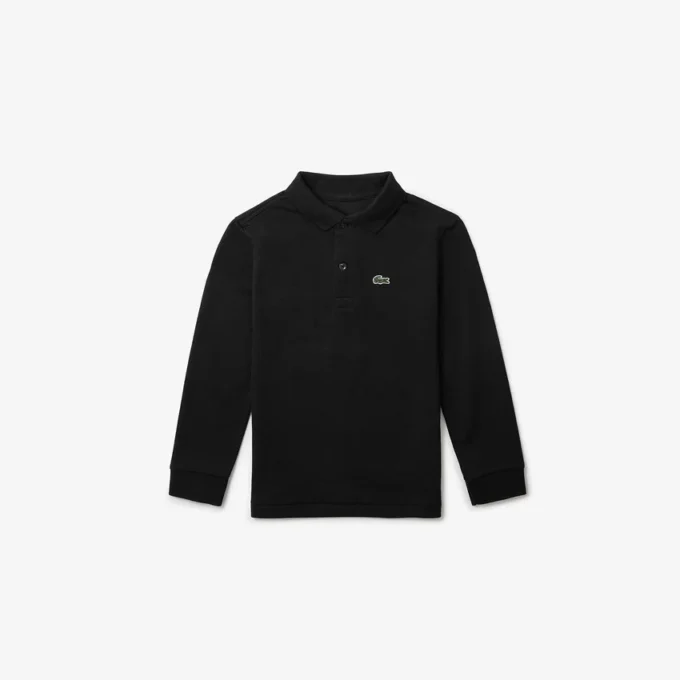 Langärmliges Piqué-Poloshirt für Jungen