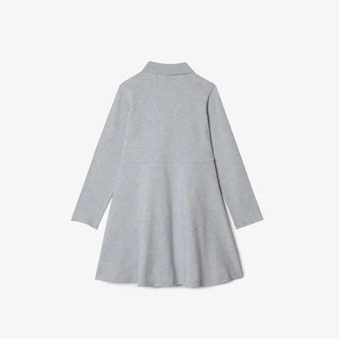 Langärmliges Stretch-Piqué-Poloshirt für Kinder