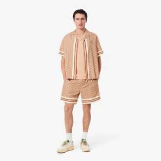 Leichte Herren-Shorts mit Monogramm-Print