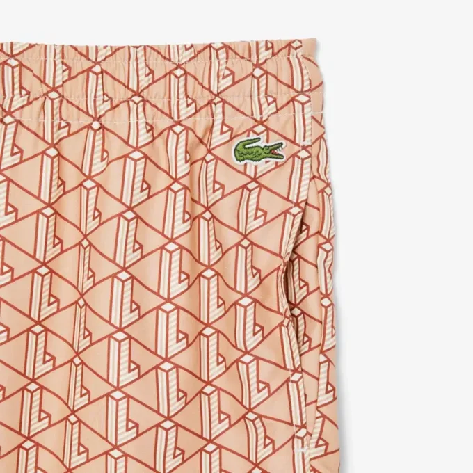 Leichte Herren-Shorts mit Monogramm-Print