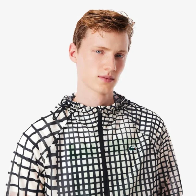 Leichte Sportjacke für Herren mit Krokodil-Print