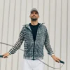 Leichte Sportjacke für Herren mit Krokodil-Print
