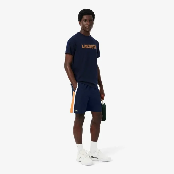 Leichte Tennis-Shorts für Herren mit Colorblock-Streifen