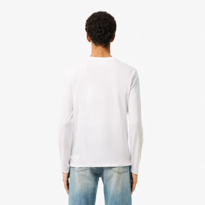 Leichtes Herren-T-Shirt aus Pima-Baumwolle mit V-Ausschnitt