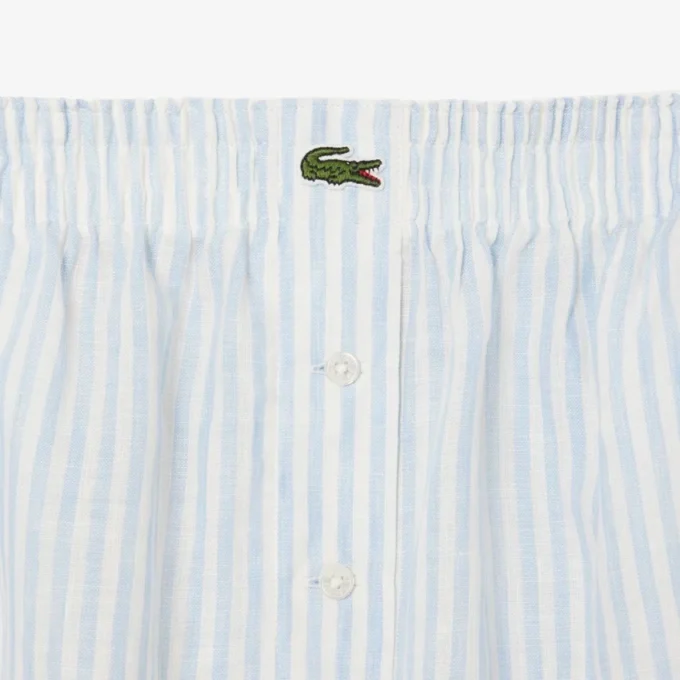 Lässige gestreifte Leinen-Shorts für Damen