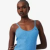 Maxikleid aus geripptem Baumwollstoff mit Trägern