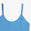 Maxikleid aus geripptem Baumwollstoff mit Trägern