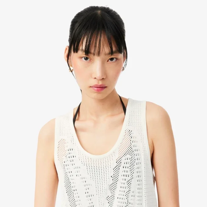 Mesh-Tanktop mit Häkeloptik
