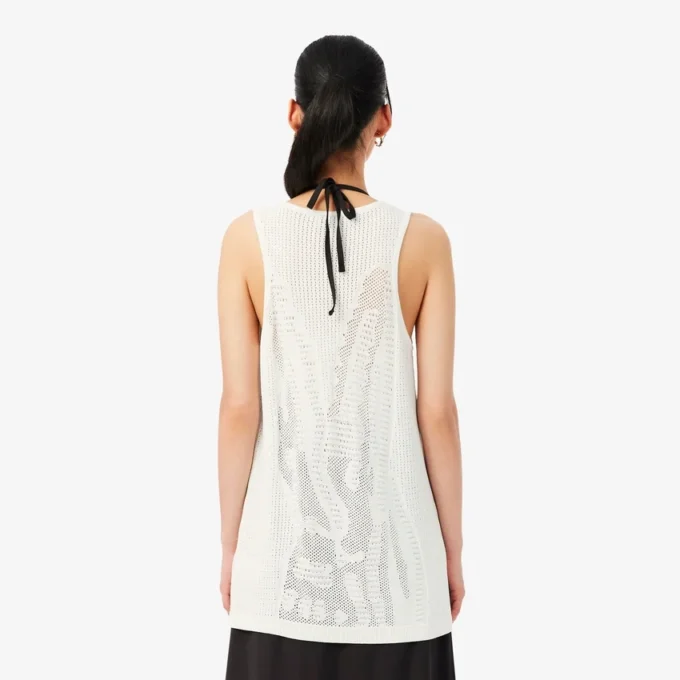 Mesh-Tanktop mit Häkeloptik