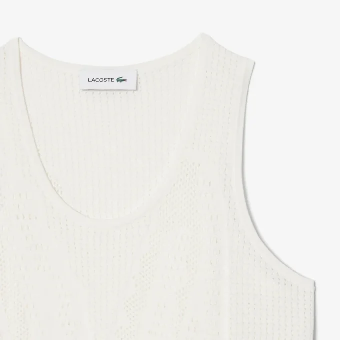Mesh-Tanktop mit Häkeloptik