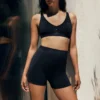 Mikrofaser-Radsportshorts mit hoher Taille