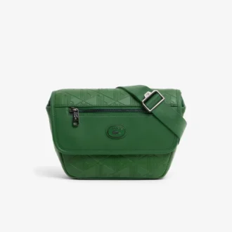 Mini-Messenger-Tasche aus Leder mit Monogramm