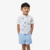 Mini-Poloshirt mit Piqué-Print