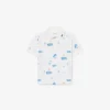 Mini-Poloshirt mit Piqué-Print
