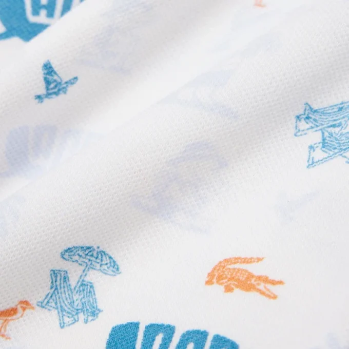 Mini-Poloshirt mit Piqué-Print