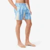 Mittellange gestreifte Retroshorts