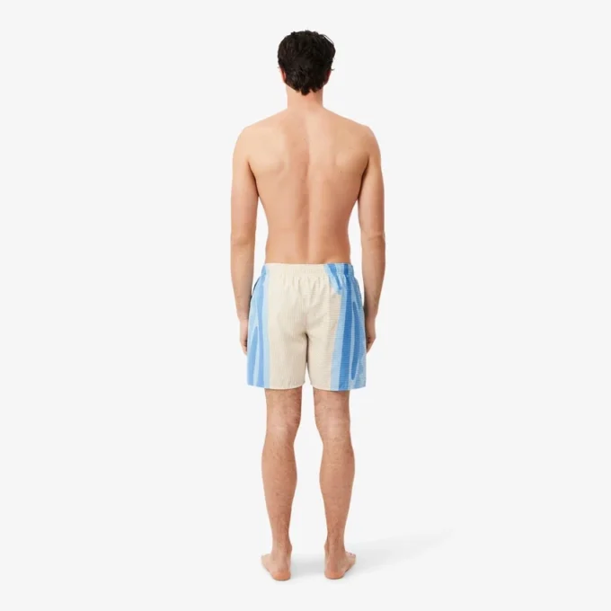Mittellange gestreifte Retroshorts