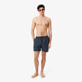 Mittellange Retroshorts mit Krokodil-Print