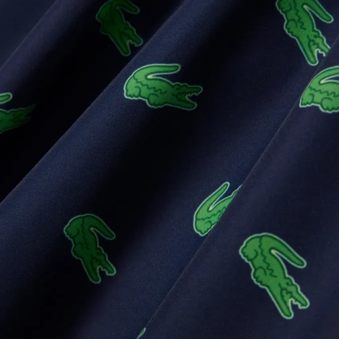 Mittellange Retroshorts mit Krokodil-Print