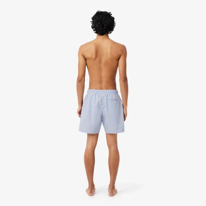 Mittellange Retroshorts mit Krokodil-Print