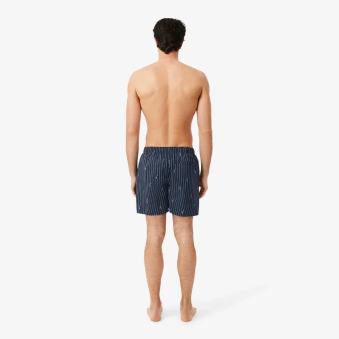 Mittellange Retroshorts mit Krokodil-Print