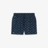 Mittellange Retroshorts mit Krokodil-Print