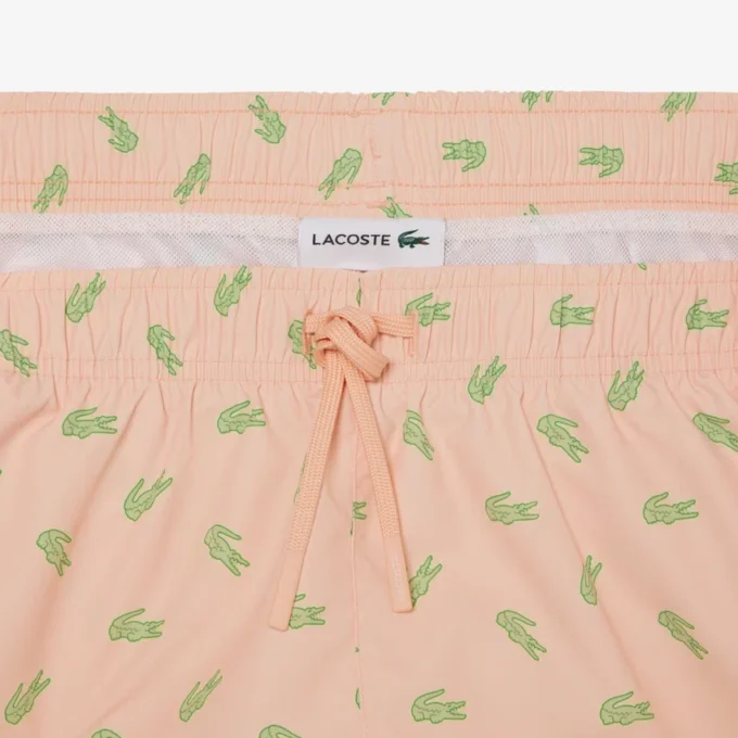 Mittellange Retroshorts mit Krokodil-Print