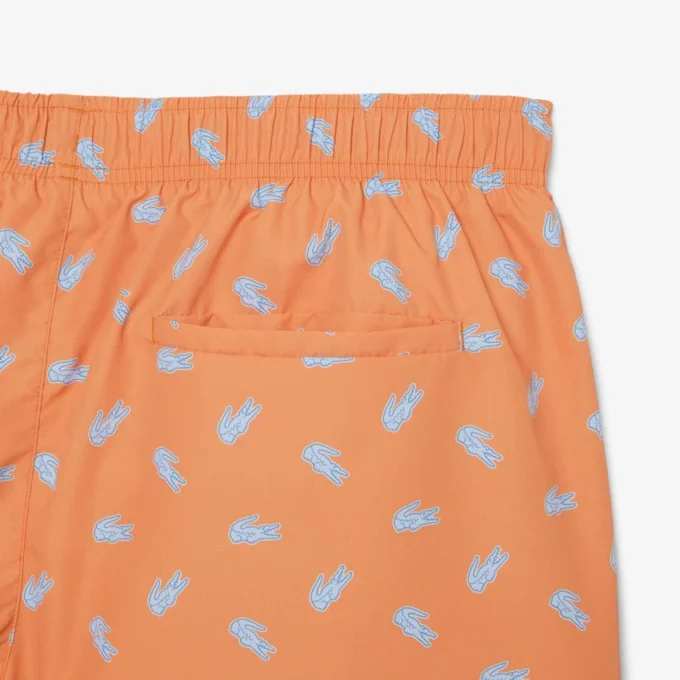 Mittellange Retroshorts mit Krokodil-Print