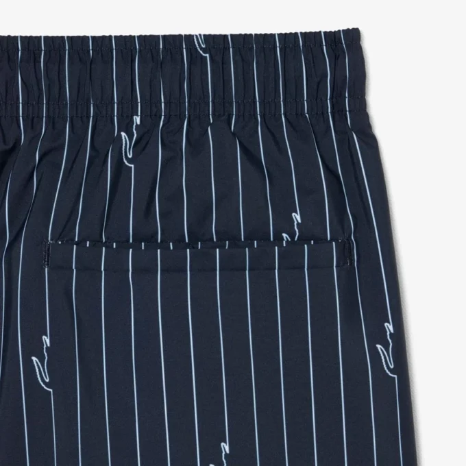 Mittellange Retroshorts mit Krokodil-Print