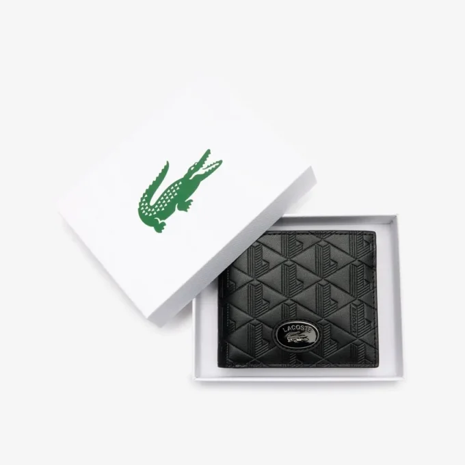 Mittlere Monogramm-Lederbrieftasche