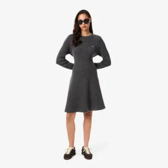 Nahtloses kurzes Wollkleid für Damen
