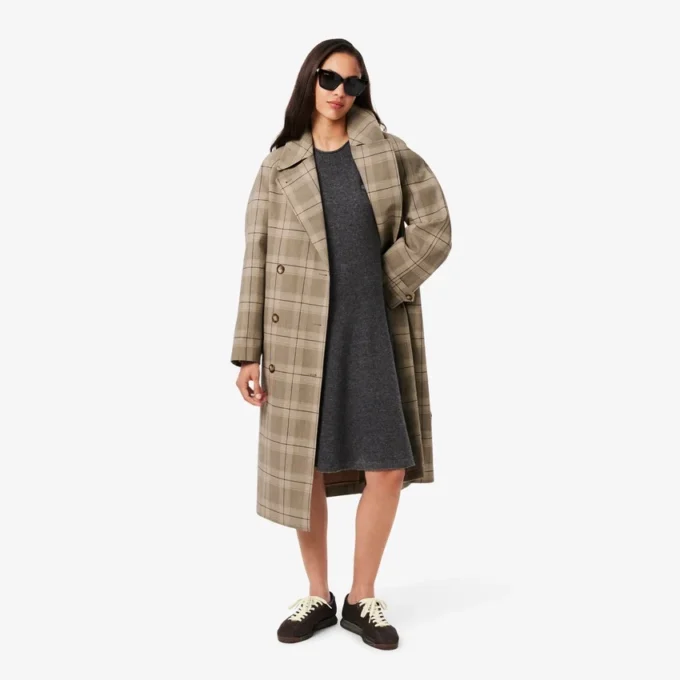 Nahtloses kurzes Wollkleid für Damen