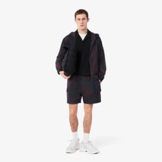Nylon-Cargo-Shorts für Herren mit Ombra-Print