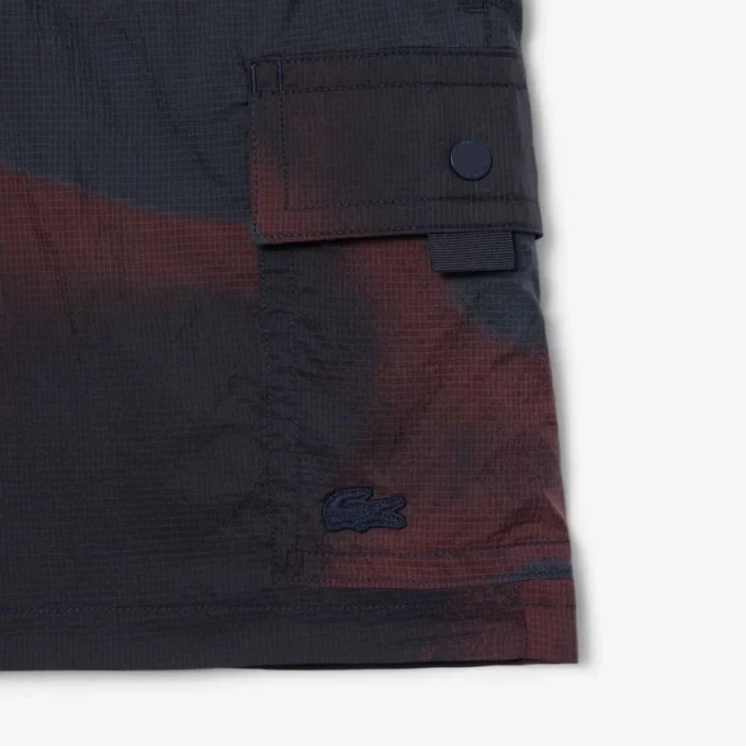Nylon-Cargo-Shorts für Herren mit Ombra-Print