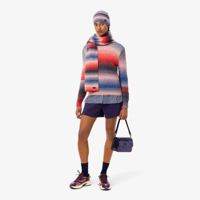 Ombra-Pullover mit Rundhalsausschnitt für Damen