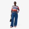 Ombra-Pullover mit Rundhalsausschnitt für Damen