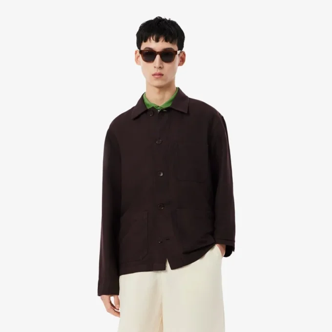 Overshirt aus Leinenmischung