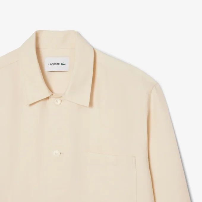 Overshirt aus Leinenmischung