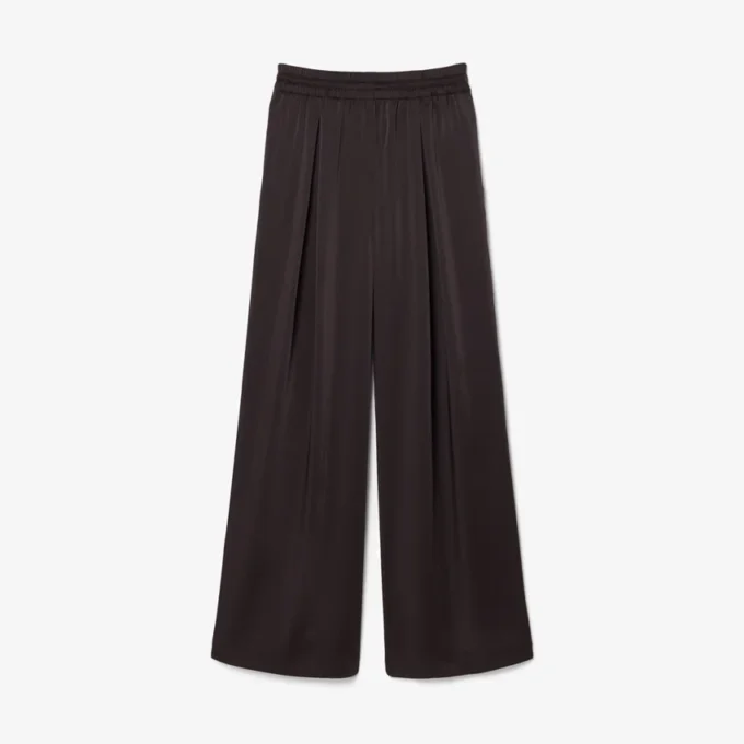 Oversize-Satin-Hose mit Gummizug
