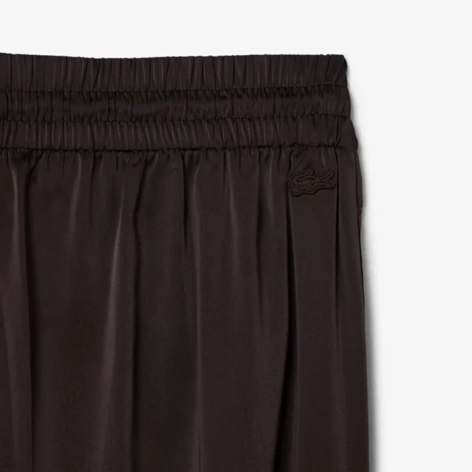 Oversize-Satin-Hose mit Gummizug