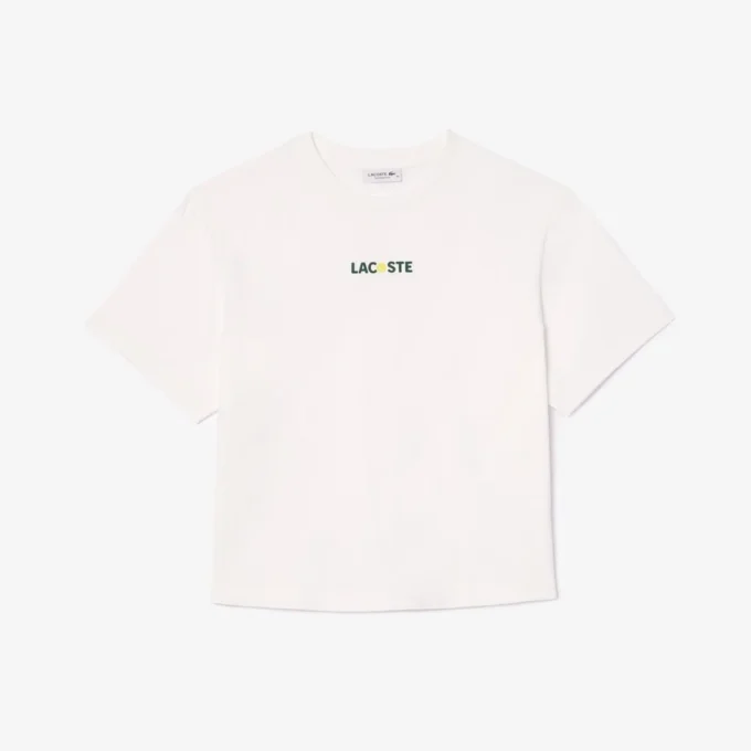 Oversized-Baumwoll-T-Shirt für Damen mit Ball-Print