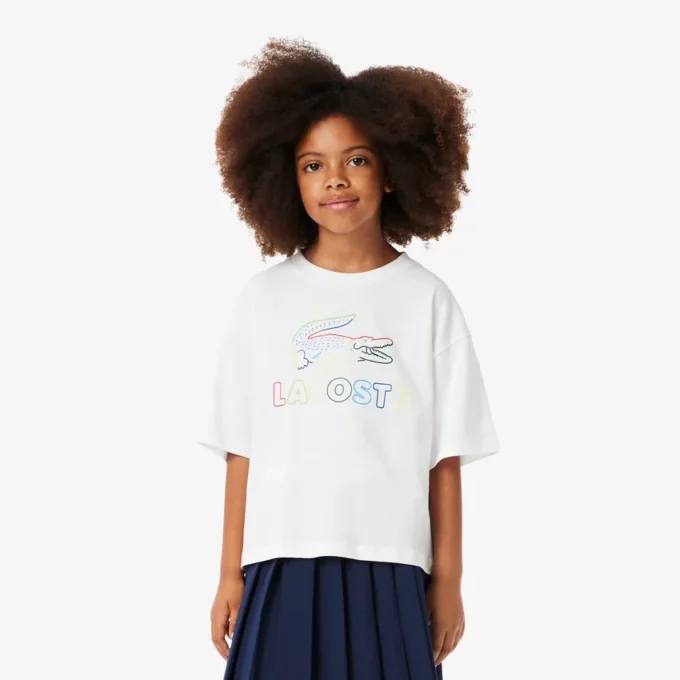 Oversized-Baumwoll-T-Shirt für Mädchen