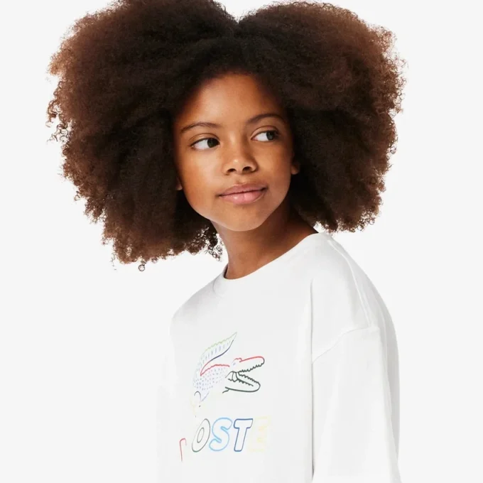 Oversized-Baumwoll-T-Shirt für Mädchen