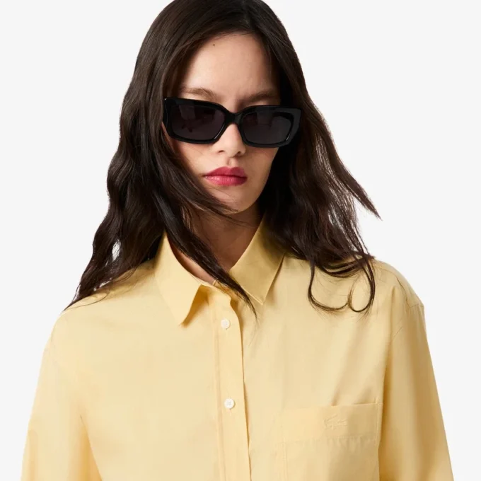 Oversized-Baumwollhemd mit Knöpfen für Damen