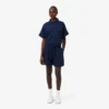 Oversized-Bermudashorts aus fließendem Leinen- und Polyester-Blend