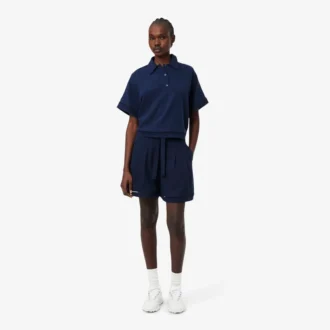 Oversized-Bermudashorts aus fließendem Leinen- und Polyester-Blend