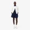 Oversized-Bermudashorts aus fließendem Leinen- und Polyester-Blend