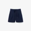 Oversized-Bermudashorts aus fließendem Leinen- und Polyester-Blend