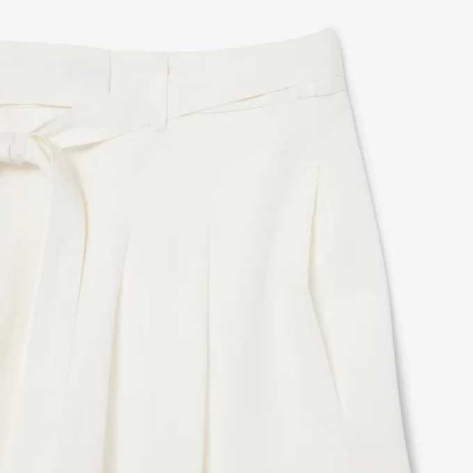 Oversized-Bermudashorts aus fließendem Leinen- und Polyester-Blend