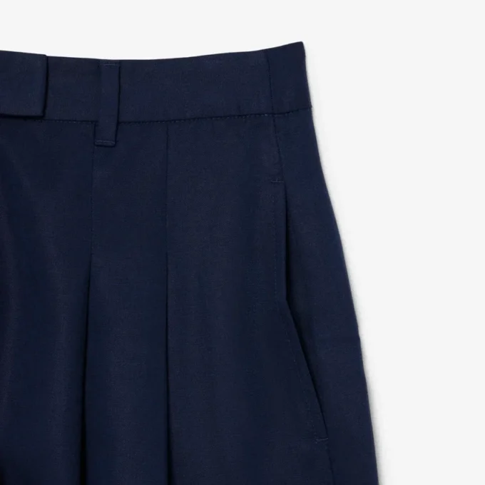 Oversized-Bermudashorts aus fließendem Leinen- und Polyester-Blend
